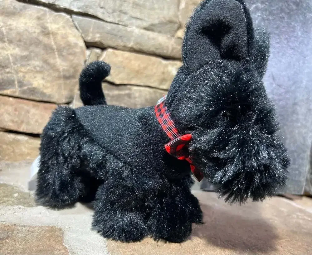 Our Generation Black Terrier Dog red collar